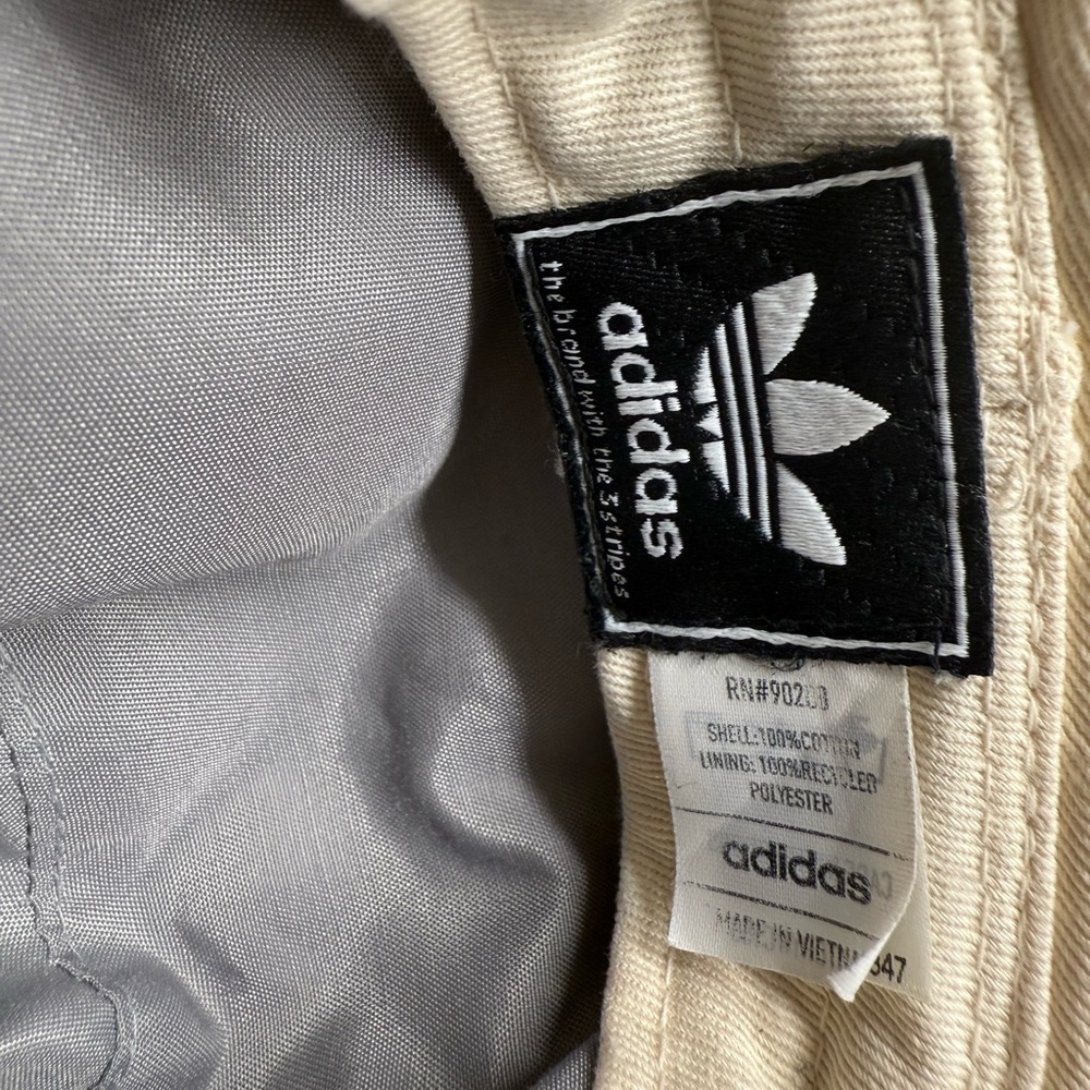 Adidas Cream Embroidered Logo Bucket Hat - Picture 6 of 6